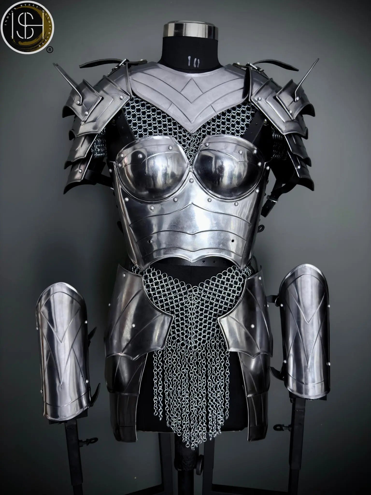 Brave Lady Knight Armor, Breast Armor, Medieval Fantasy Costume for Cosplay & LARP Events.