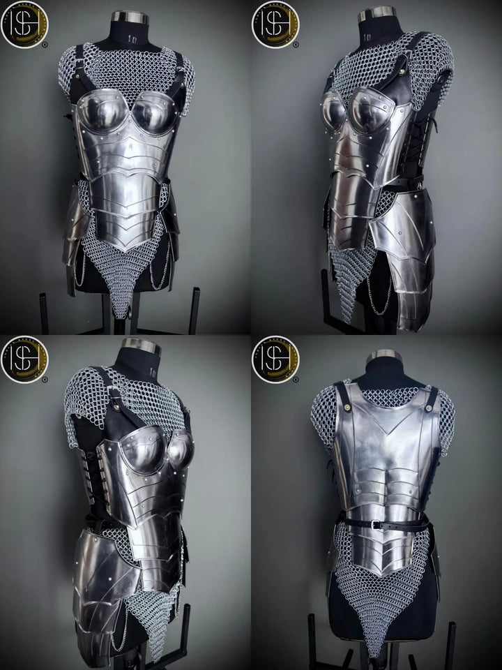 Brave Lady Knight Armor – Medieval Fantasy Costume for Cosplay & LARP Events.