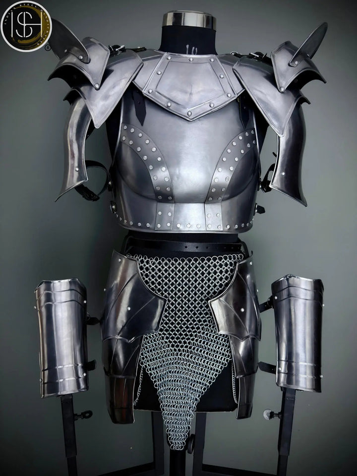 Medieval Women's Knight Armor Set: SCA LARP Cosplay Costume