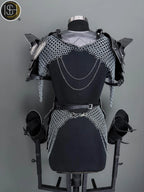Women's Medieval Knight Armor: Steel Cuirass with Chainmail - LARP Cosplay