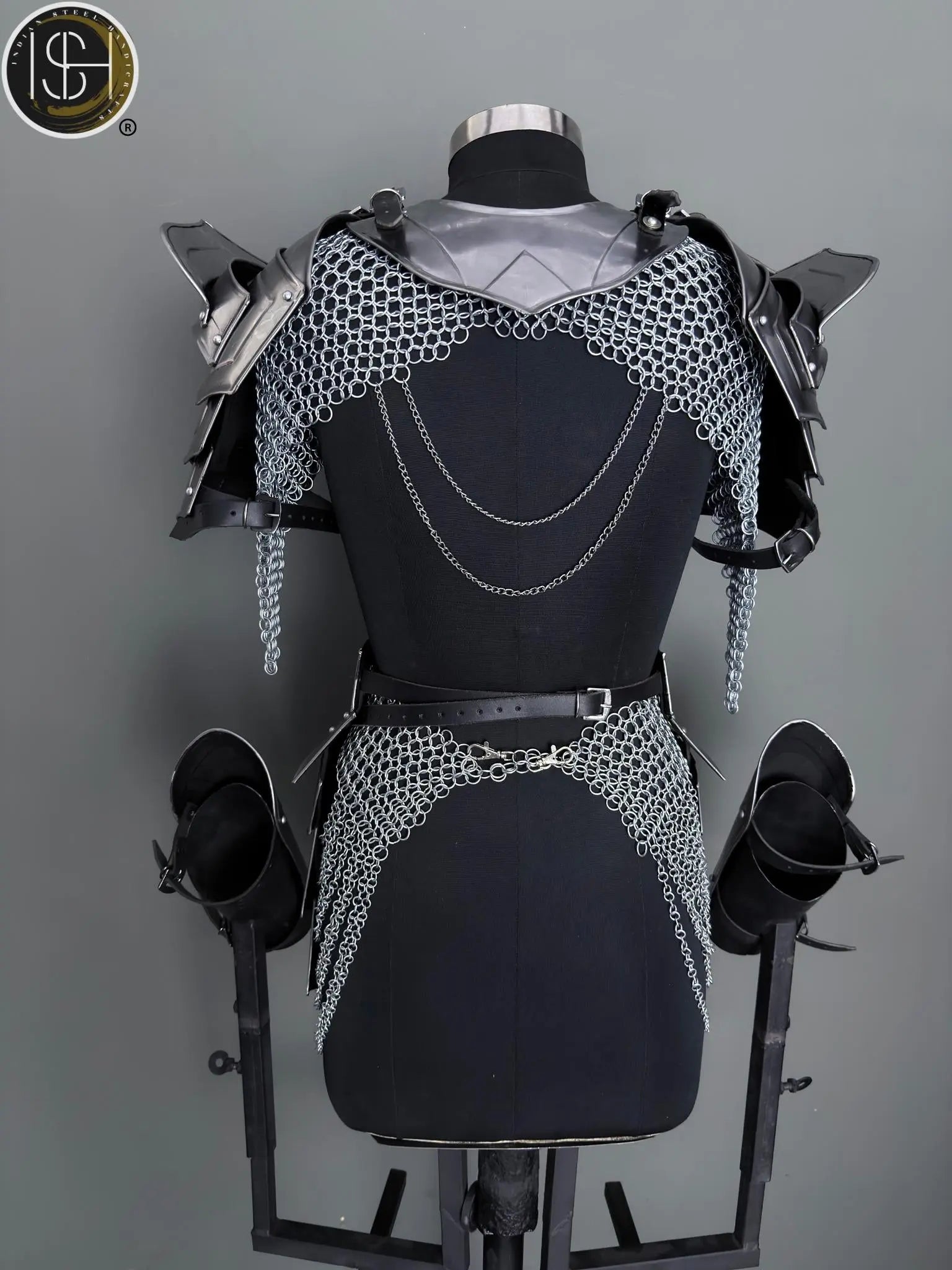 Women's Medieval Knight Armor: Steel Cuirass with Chainmail - LARP Cosplay