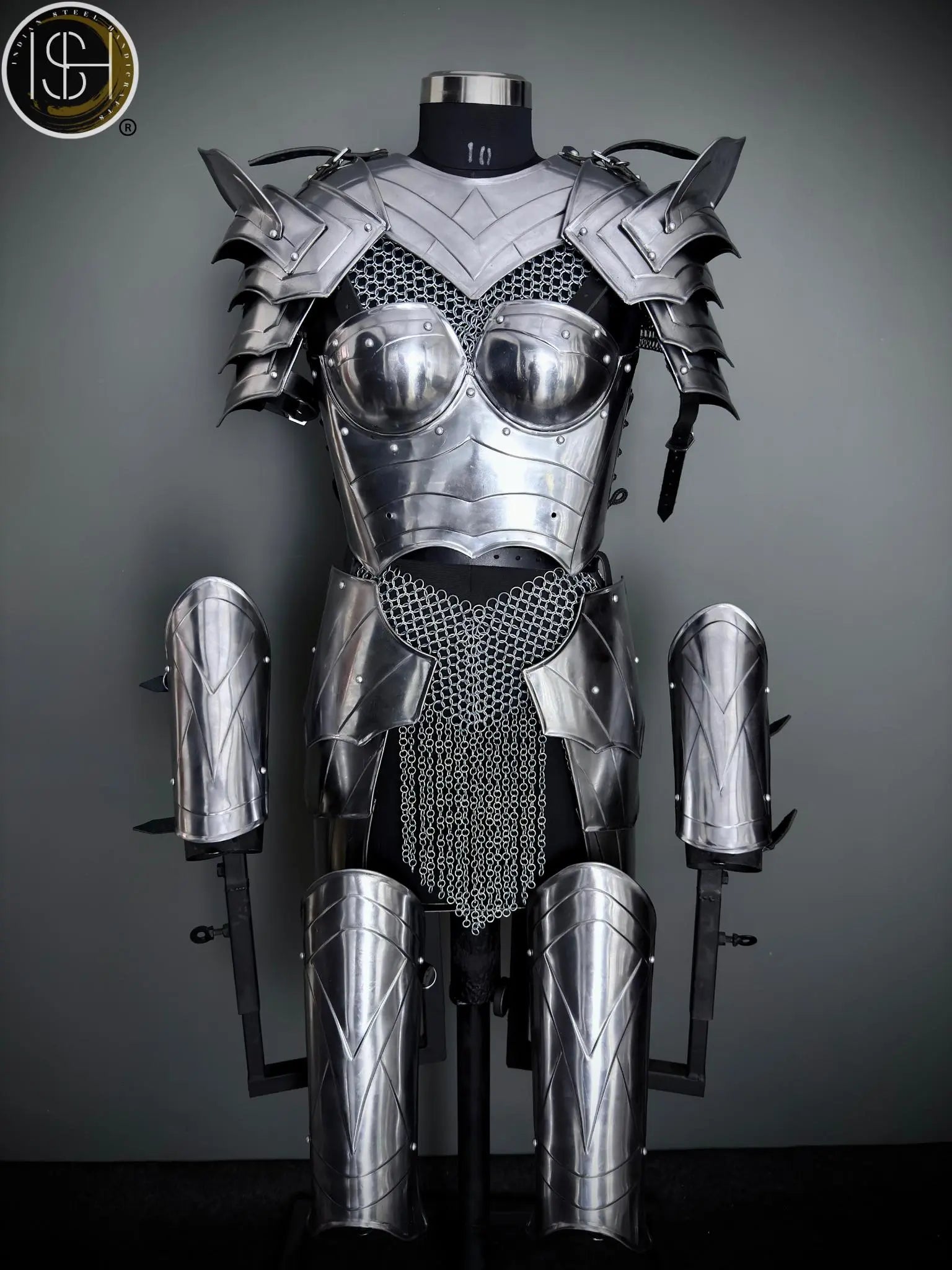 Brave Lady Knight Armor, Breast Armor, Medieval Fantasy Costume for Cosplay & LARP Events.
