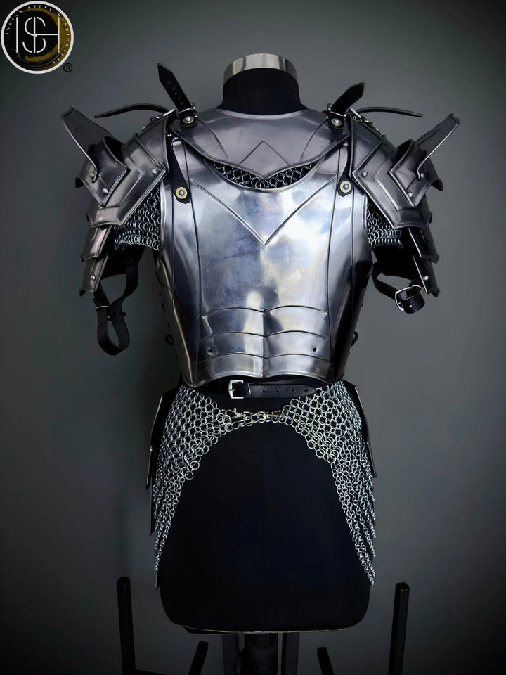 Brave Lady Knight Armor, Breast Armor, Medieval Fantasy Costume for Cosplay & LARP Events.