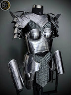 Brave Lady Knight Armor, Breast Armor, Medieval Fantasy Costume for Cosplay & LARP Events.