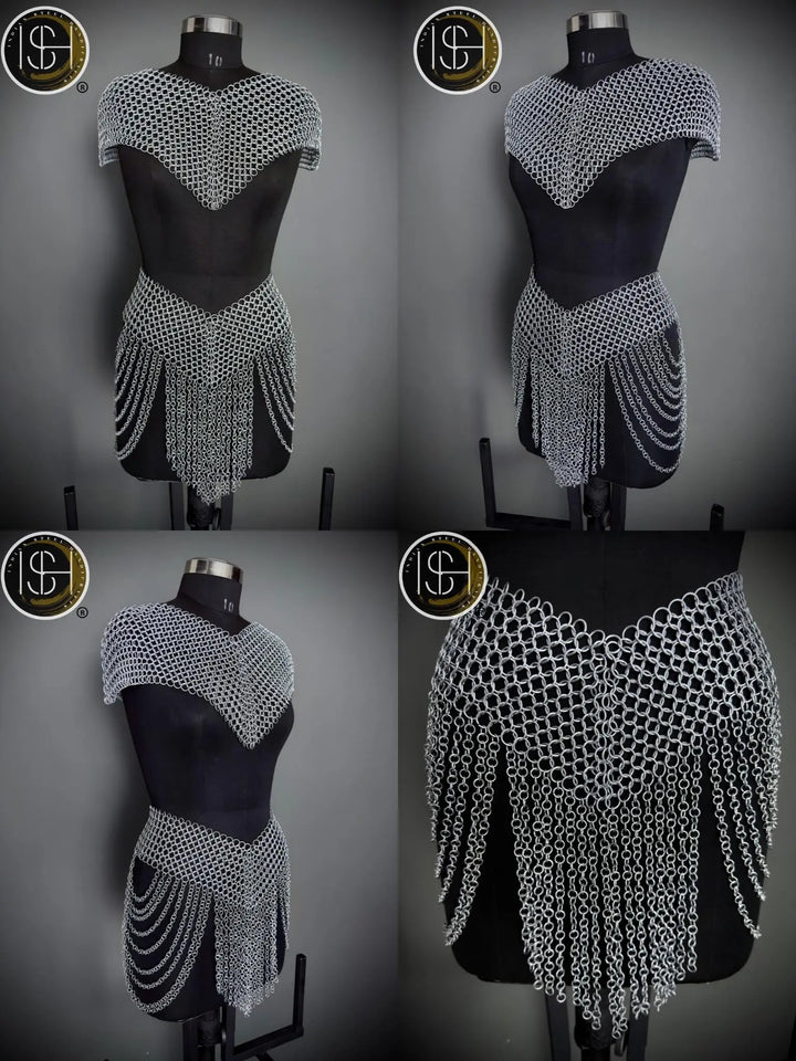 Brave Lady Knight Armor, Breast Armor, Medieval Fantasy Costume for Cosplay & LARP Events.