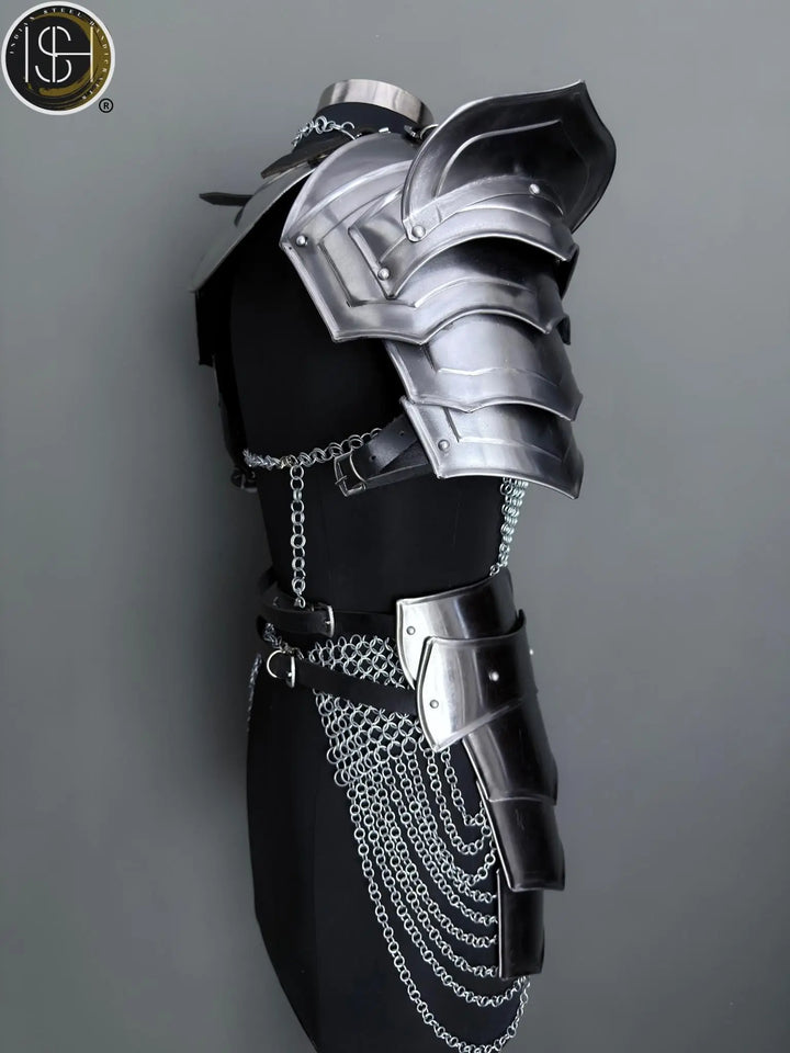 Brave Lady Medieval Cuirass Armor: Steel Chainmail Cosplay - LARP SCA