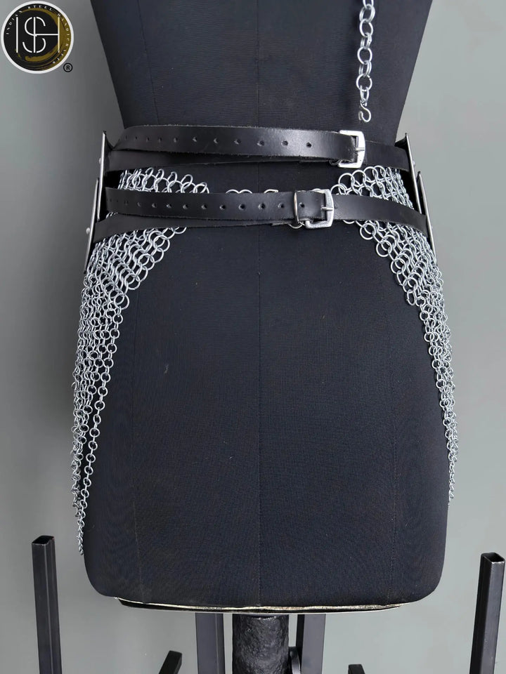 Brave Lady Medieval Cuirass Armor: Steel Chainmail Cosplay - LARP SCA