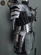Women's Medieval Knight Armor: Steel Cuirass with Chainmail - LARP Cosplay