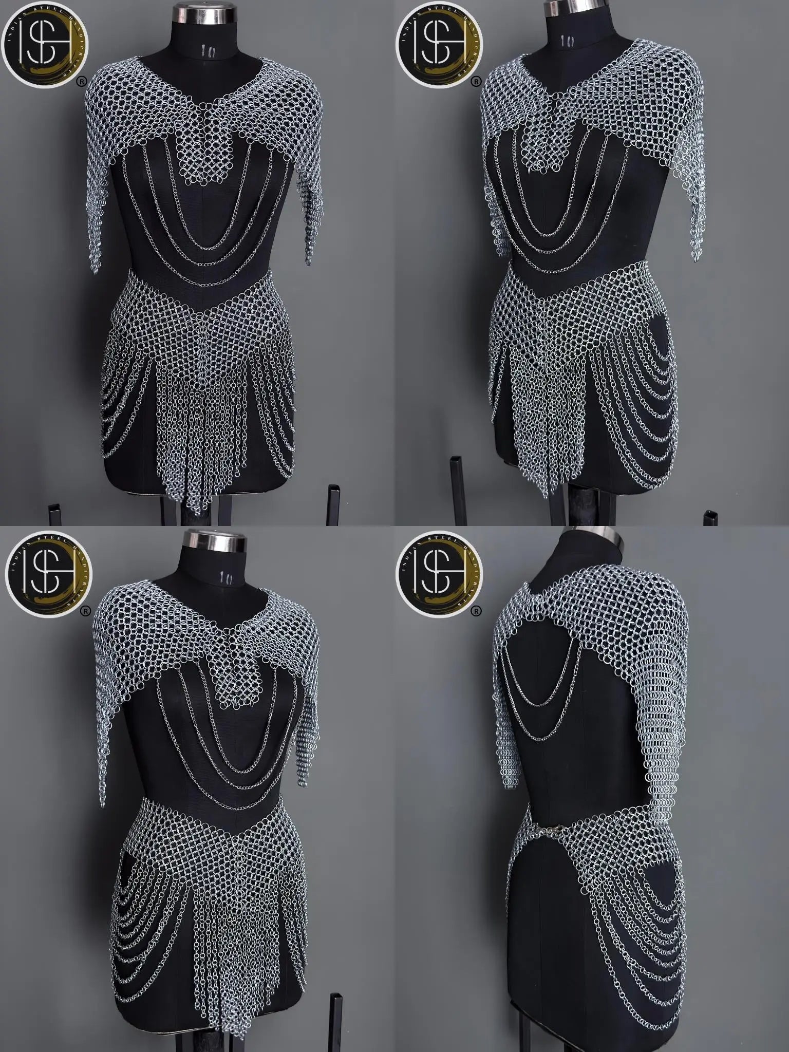 Women's Medieval Knight Armor: Steel Cuirass with Chainmail - LARP Cosplay