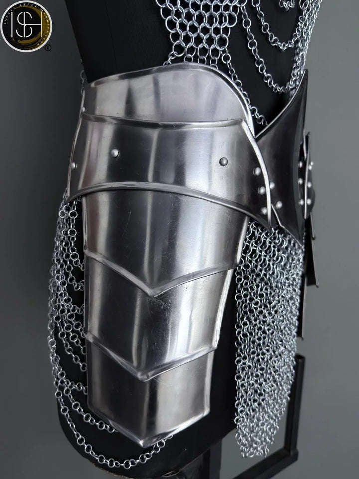 Brave Lady Medieval Cuirass Armor: Steel Chainmail Cosplay - LARP SCA