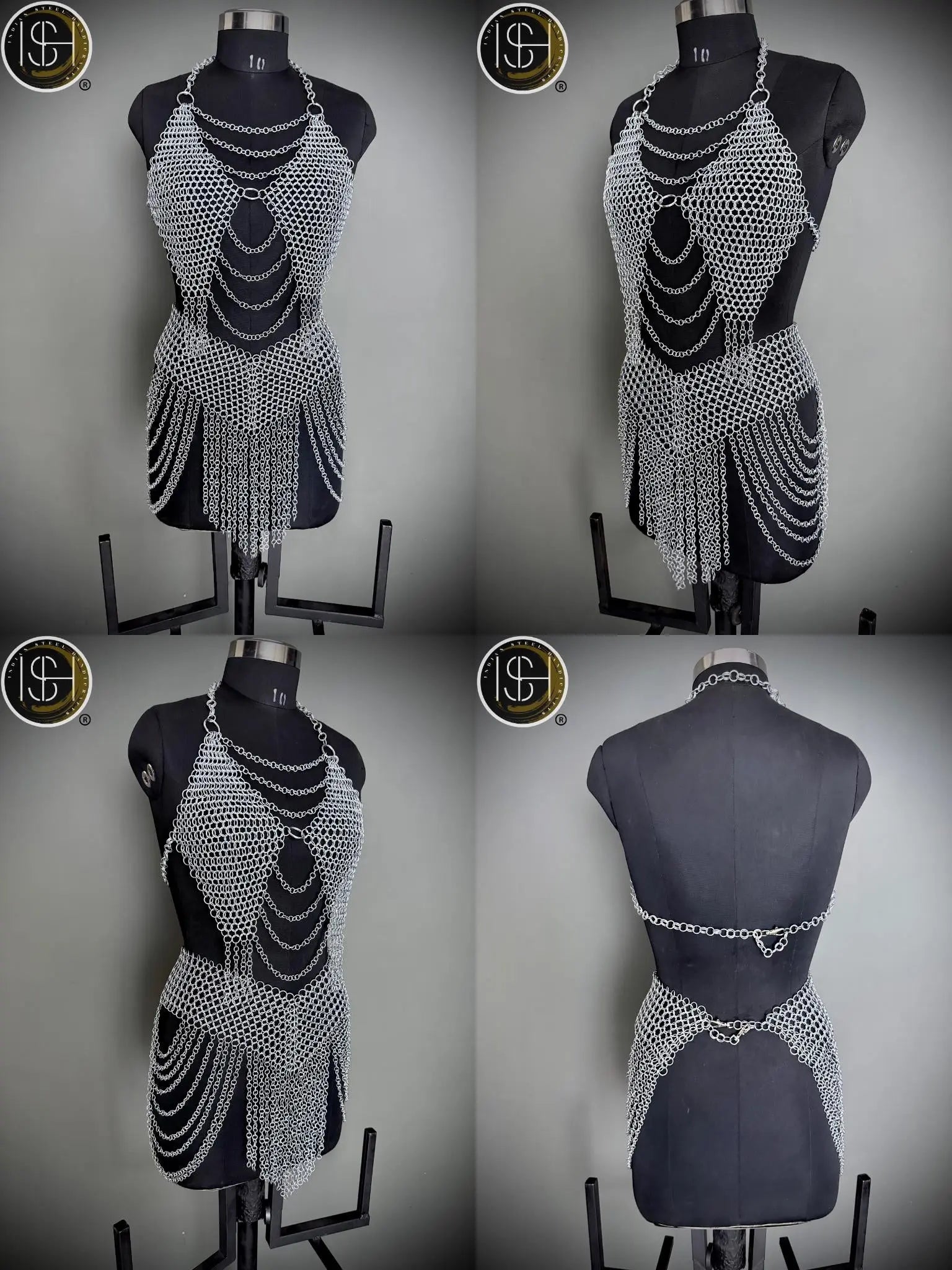 Brave Lady Steel Cuirass Armor: Medieval Chainmail LARP Cosplay