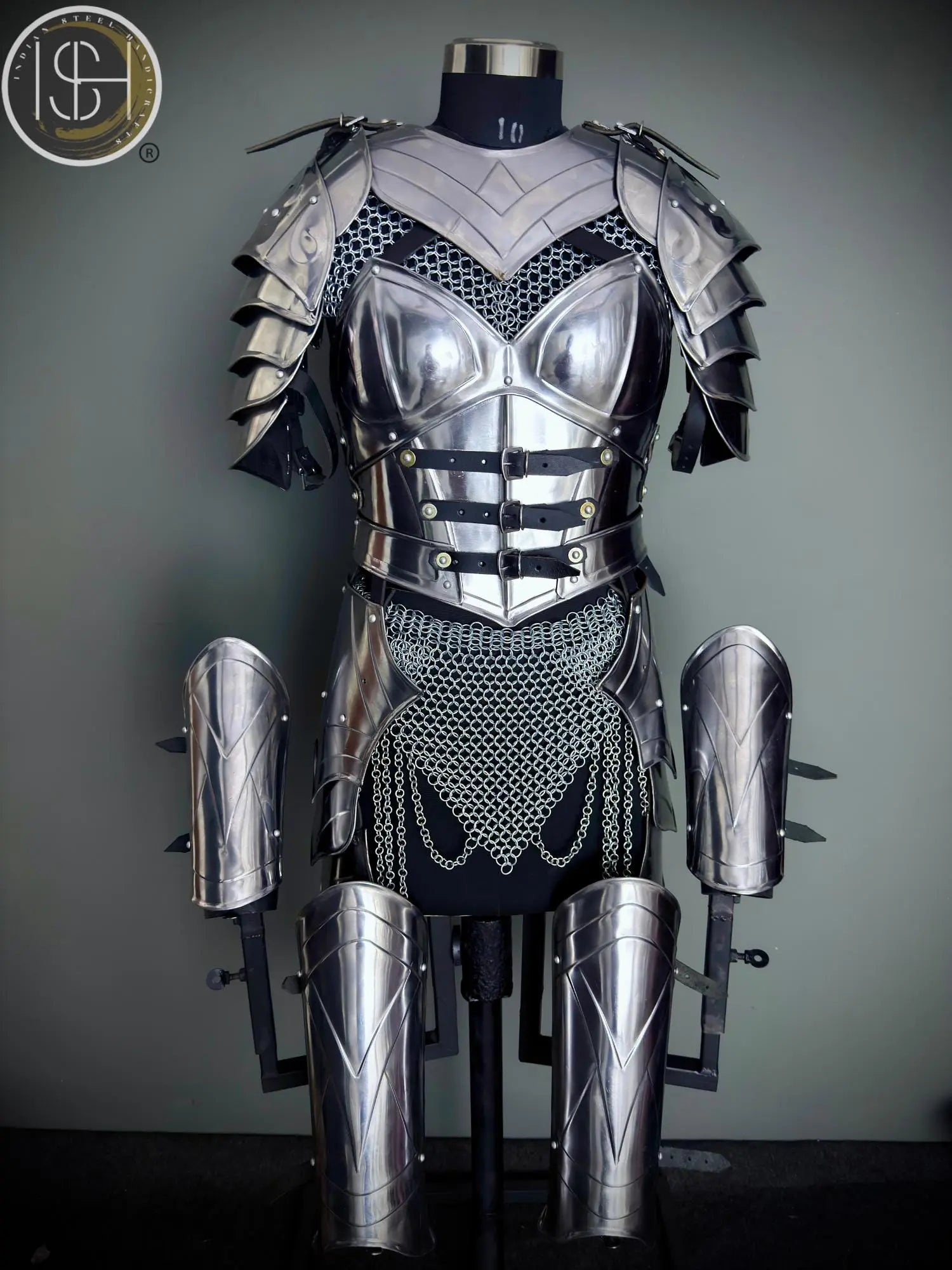 Medieval Knight Armor Set: Women's Fantasy SCA LARP Cosplay Costume