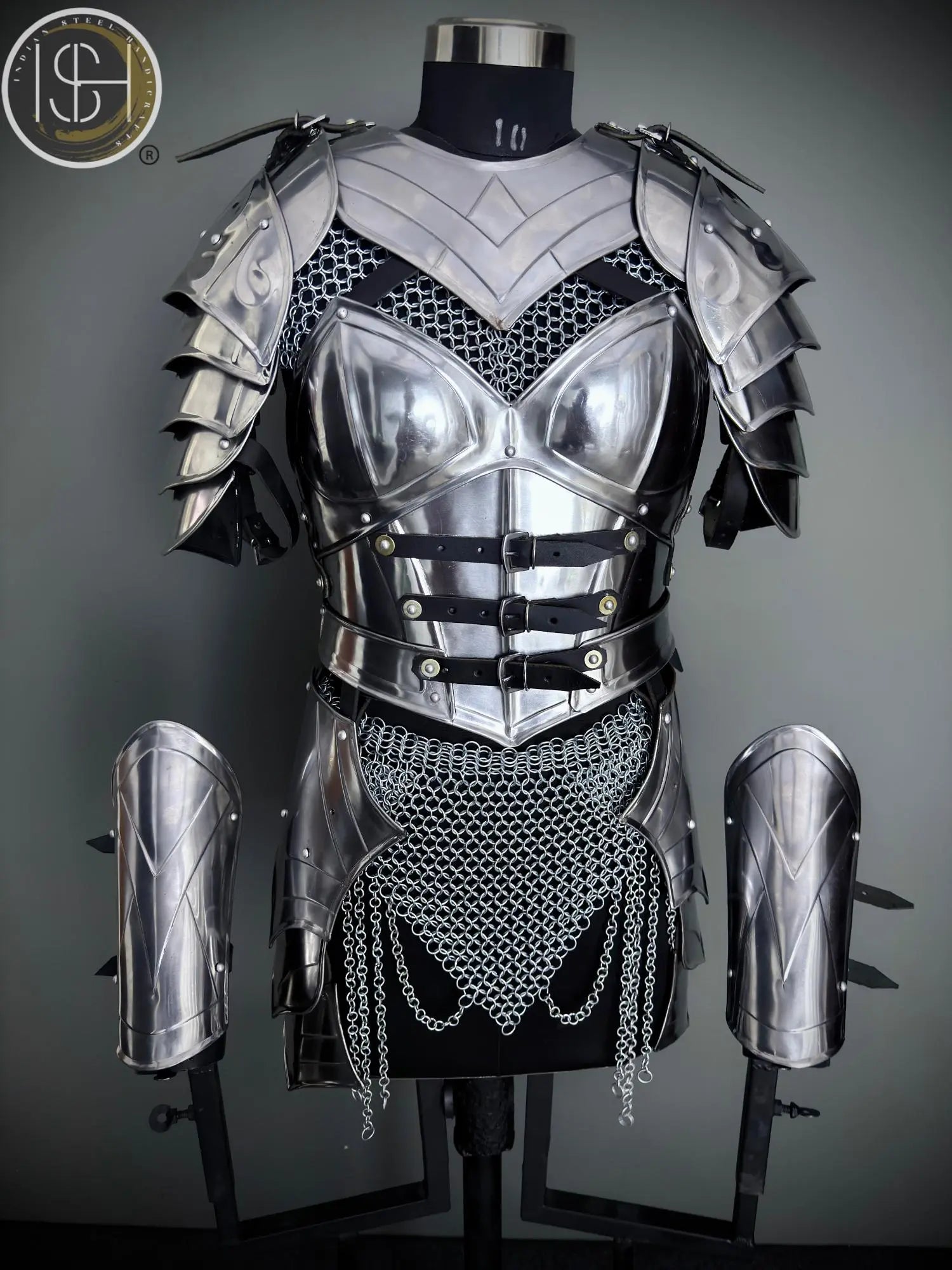 Medieval Knight Armor Set: Women's Fantasy SCA LARP Cosplay Costume