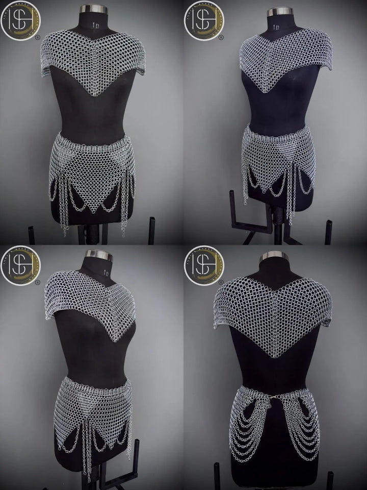 Medieval Knight Armor Set: Women's Fantasy SCA LARP Cosplay Costume