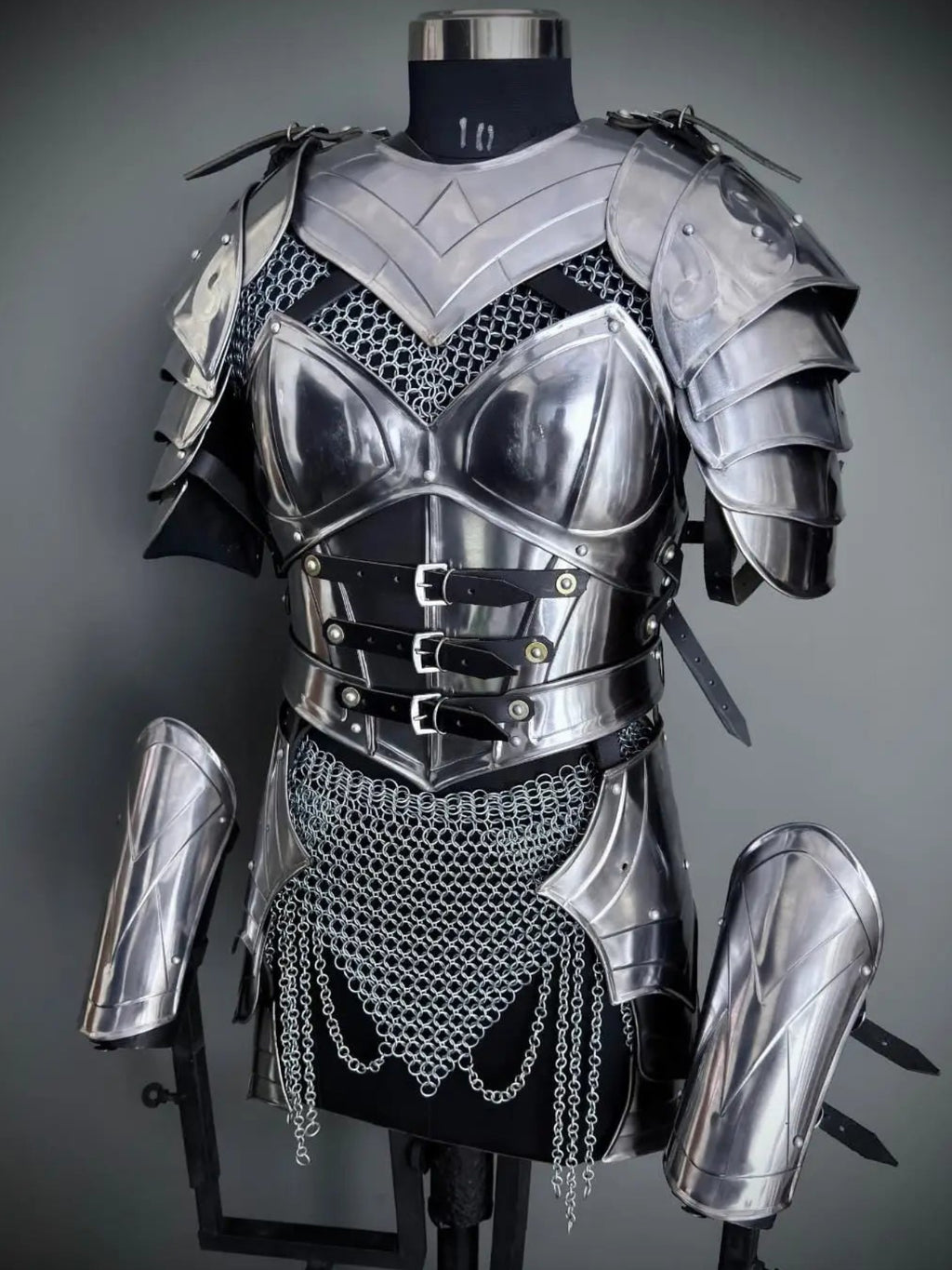 Medieval Knight Armor Set: Women's Fantasy SCA LARP Cosplay Costume