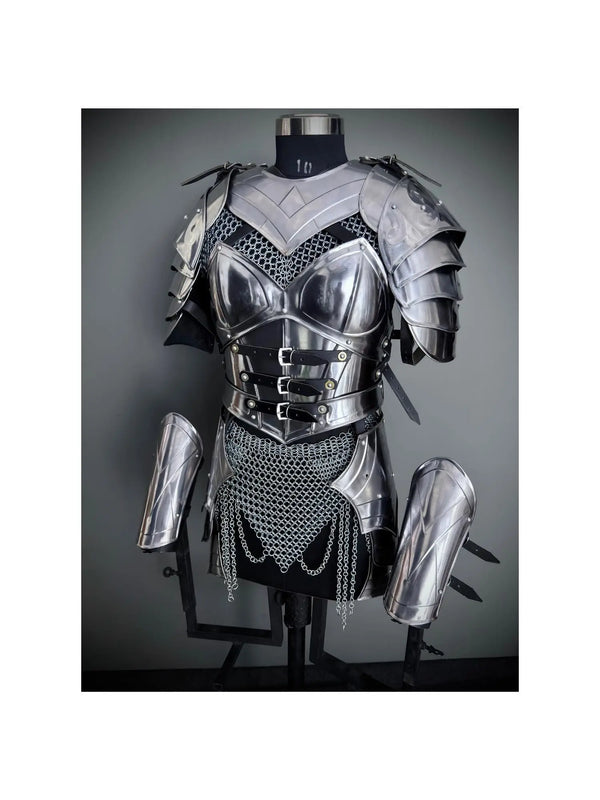 Medieval Knight Armor Set: Women's Fantasy SCA LARP Cosplay Costume