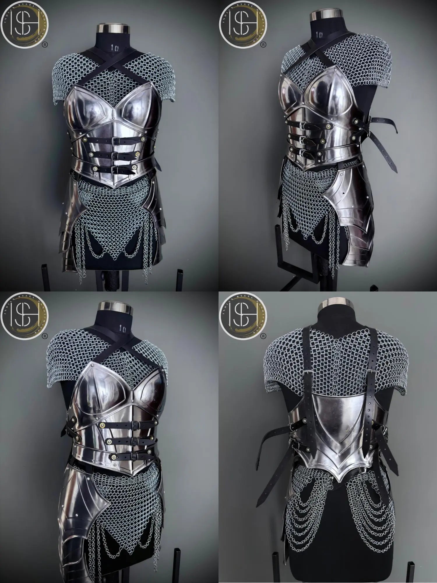 Medieval Knight Armor Set: Women's Fantasy SCA LARP Cosplay Costume