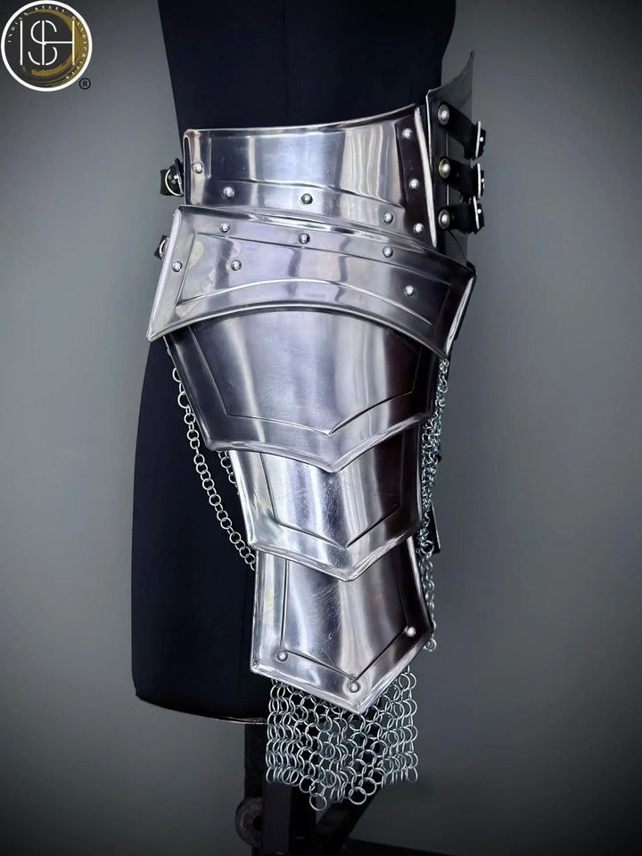 Brave Lady Armor Set: Medieval Corset & Chainmail Skirt - Cosplay LARP SCA