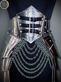 Brave Lady Armor Set: Medieval Corset & Chainmail Skirt - Cosplay LARP SCA