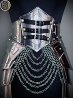 Brave Lady Armor Set: Medieval Corset & Chainmail Skirt - Cosplay LARP SCA