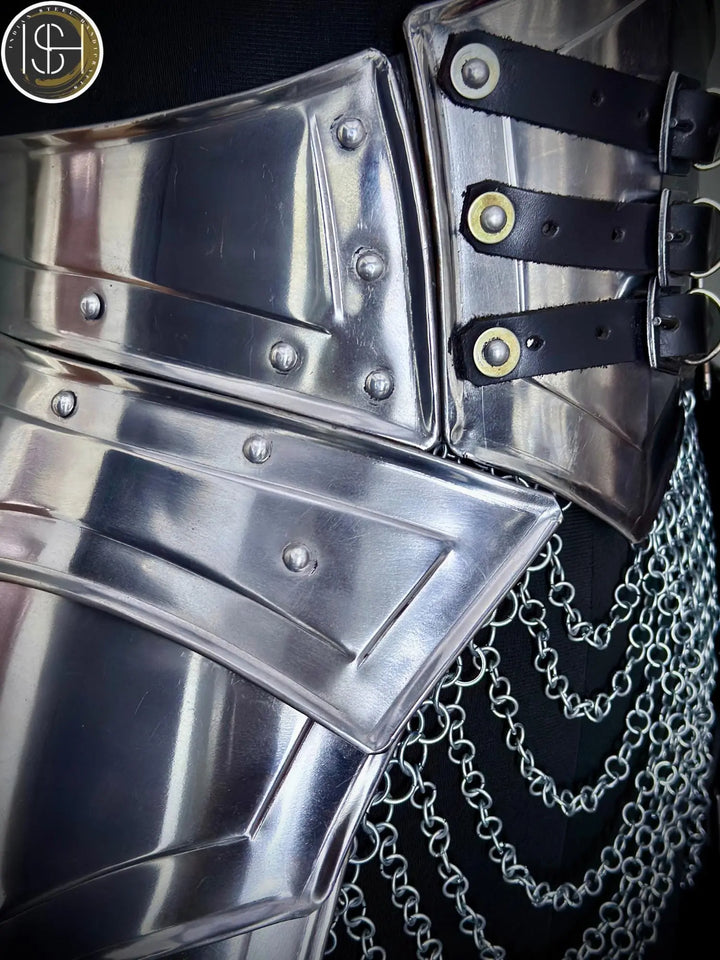 Brave Lady Armor Set: Medieval Corset & Chainmail Skirt - Cosplay LARP SCA
