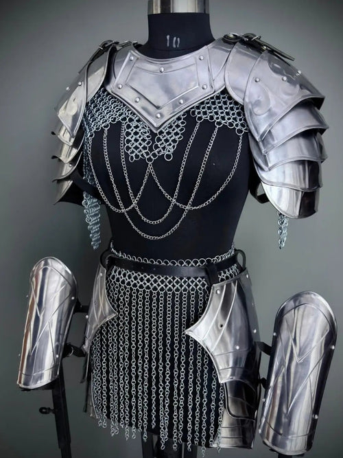 Brave Lady Knight Armor Set: Steel Medieval Cosplay - LARP SCA