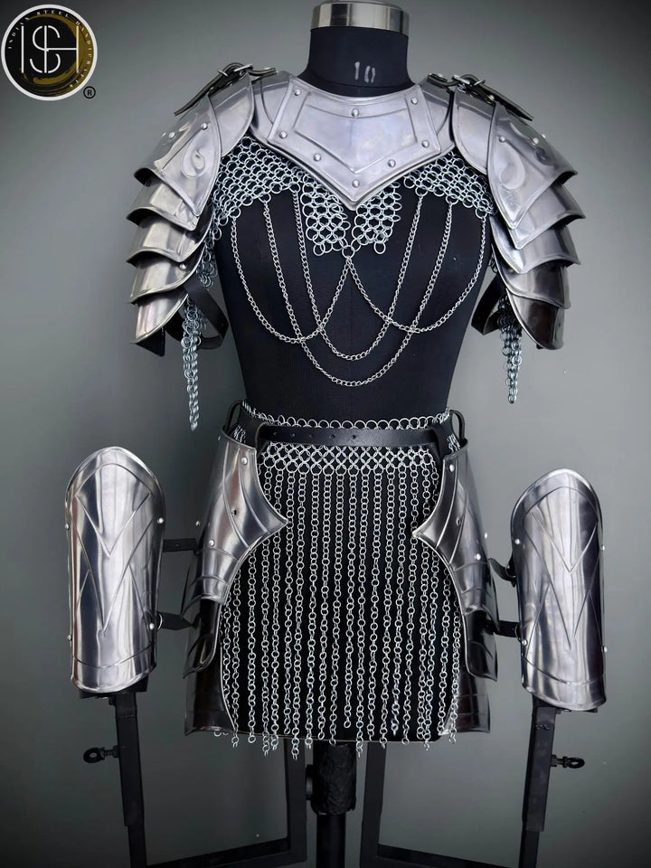 Brave Lady Knight Armor Set: Steel Medieval Cosplay - LARP SCA