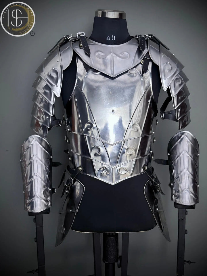 Functional Medieval Knight Armor Costume: SCA LARP Cosplay, 20-Gauge Steel