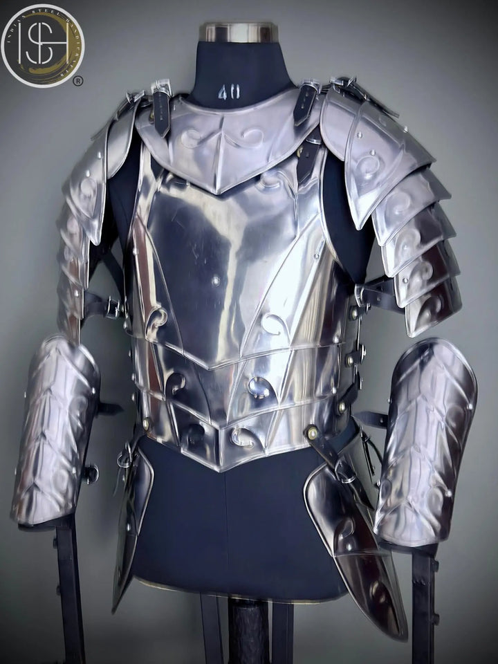 Functional Medieval Knight Armor Costume: SCA LARP Cosplay, 20-Gauge Steel