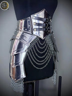 Brave Lady Armor Set: Medieval Corset & Chainmail Skirt - Cosplay LARP SCA