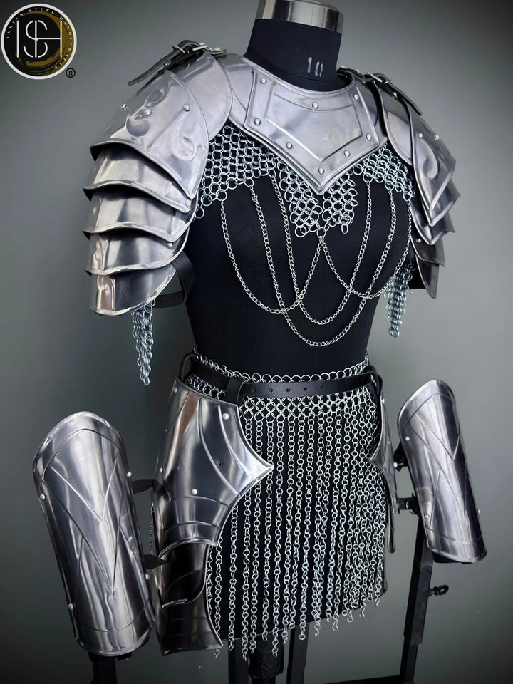 Brave Lady Knight Armor Set: Steel Medieval Cosplay - LARP SCA
