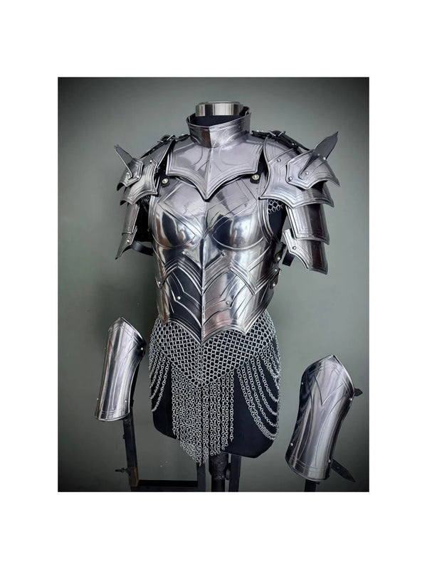 Medieval Steel Cuirass Armor: Women's Cosplay LARP Costume