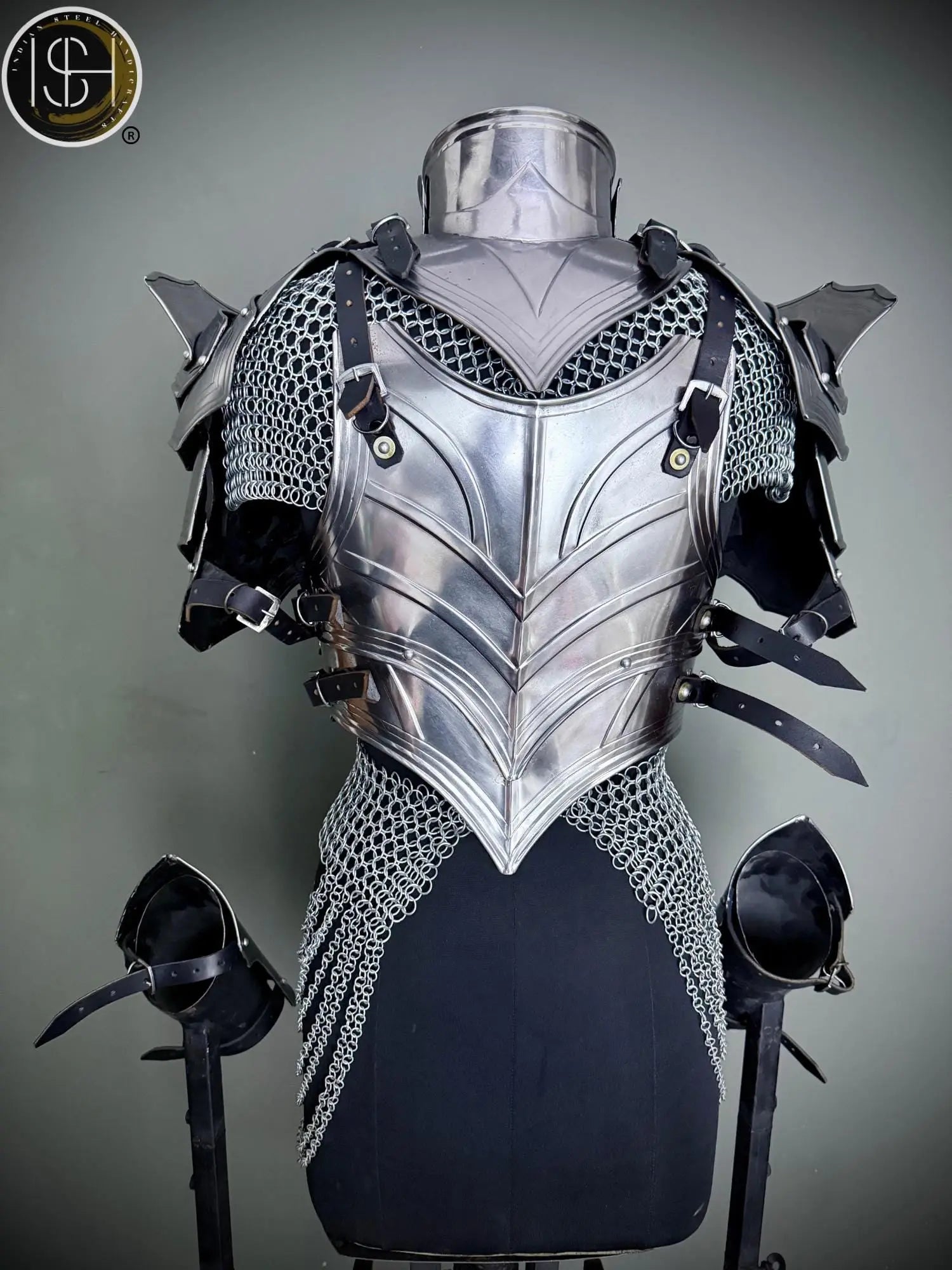 Medieval Steel Cuirass Armor: Women's Cosplay LARP Costume