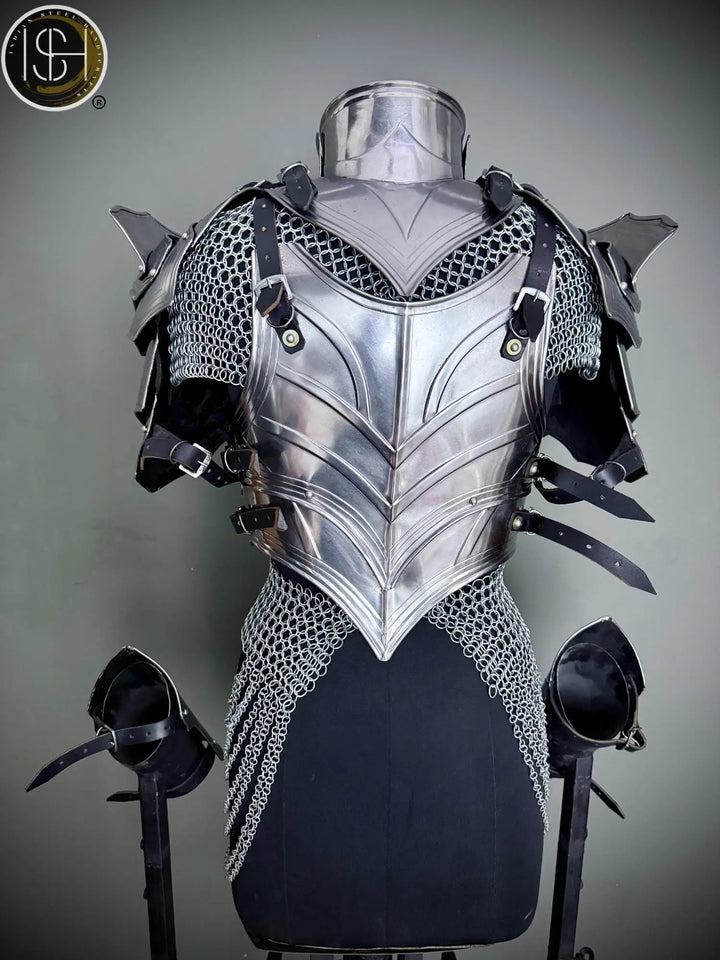 Medieval Steel Cuirass Armor: Women's Cosplay LARP Costume