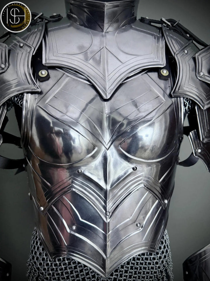 Medieval Steel Cuirass Armor: Women's Cosplay LARP Costume