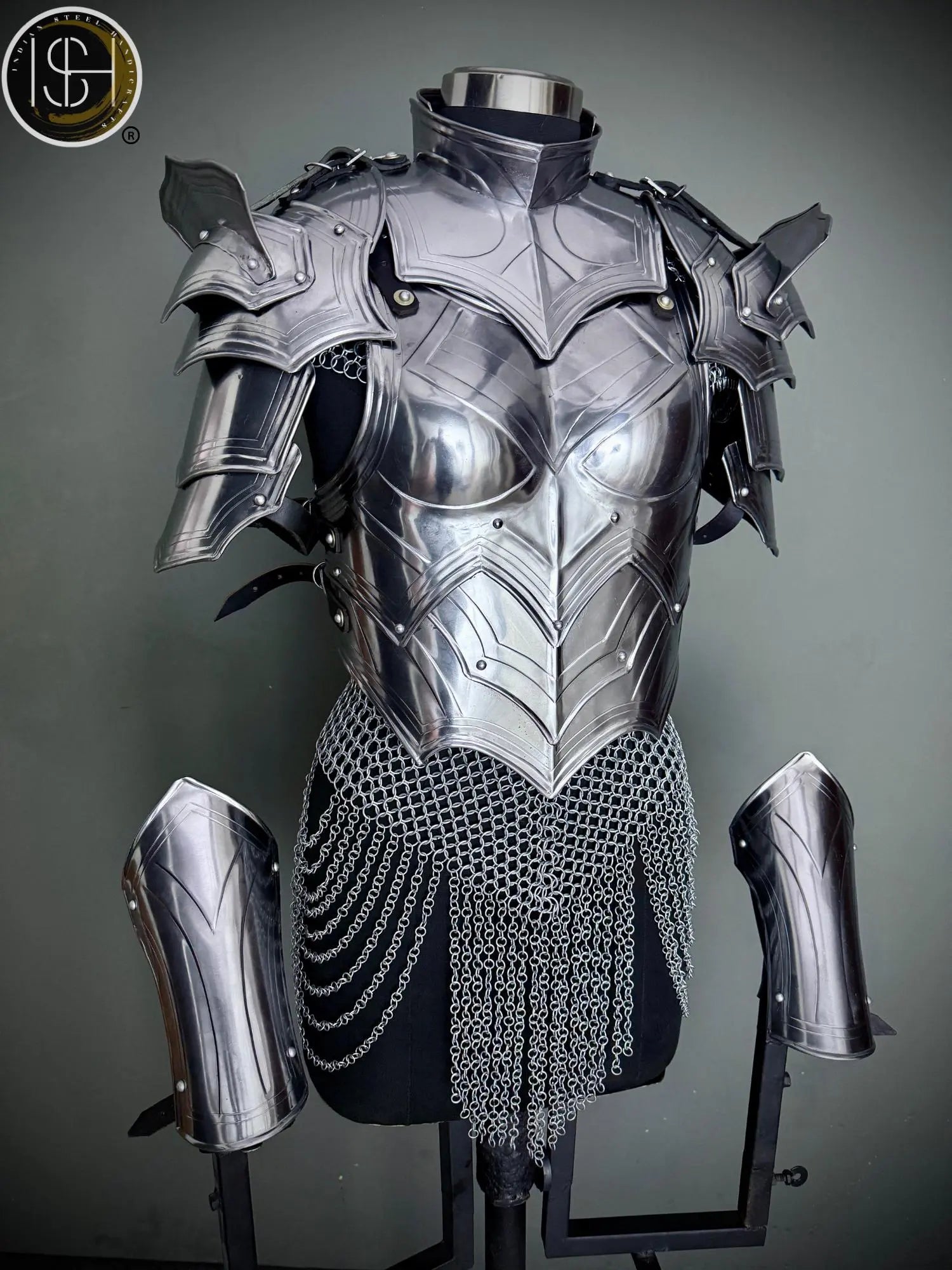 Medieval Steel Cuirass Armor: Women's Cosplay LARP Costume