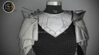 Female Knight Armor: Steel Gorget, Pouldrons, Chainmail - SCA LARP Cosplay