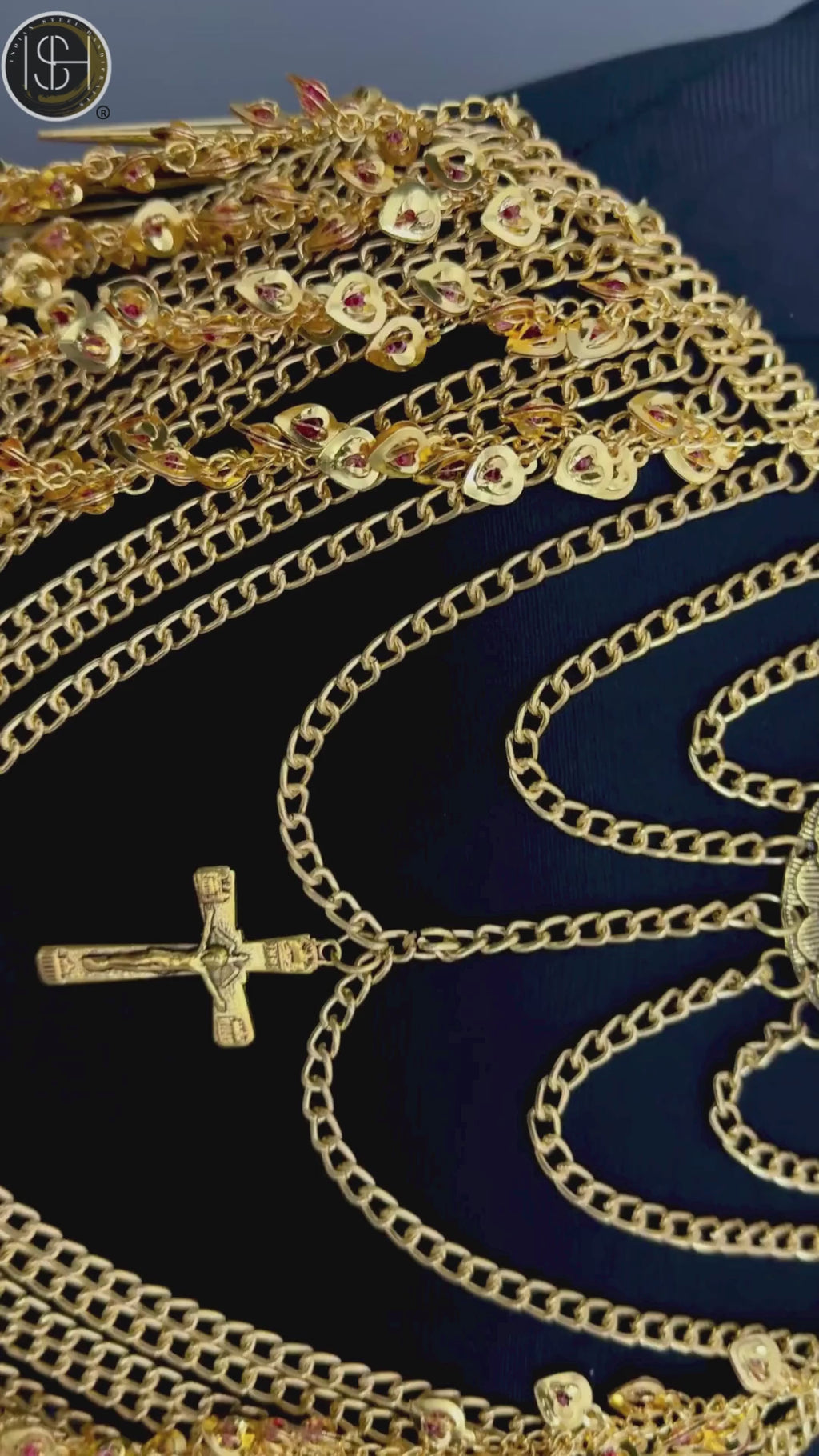 Gold Chain Body Harness with Waist Skirt – Medieval Goddess Chainmail Jewelry for Festival 🛡️ & Cosplay