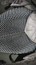 Handcrafted Steel Chainmail Armor Set – Knight’s Hauberk with Pauldrons & Arm Guards for Cosplay & LARP