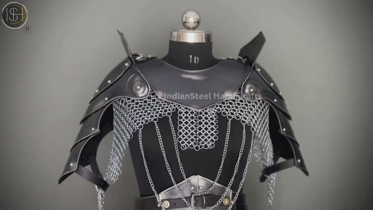 Women’s Medieval Knight Armor ⚔️, Lady Warrior Chainmail Set 🛡️,Fantasy Cosplay Costume, LARP Ready, Renaissance Festival Outfit, Viking Shieldmaiden Armor, Unique Gift for Her 🎁