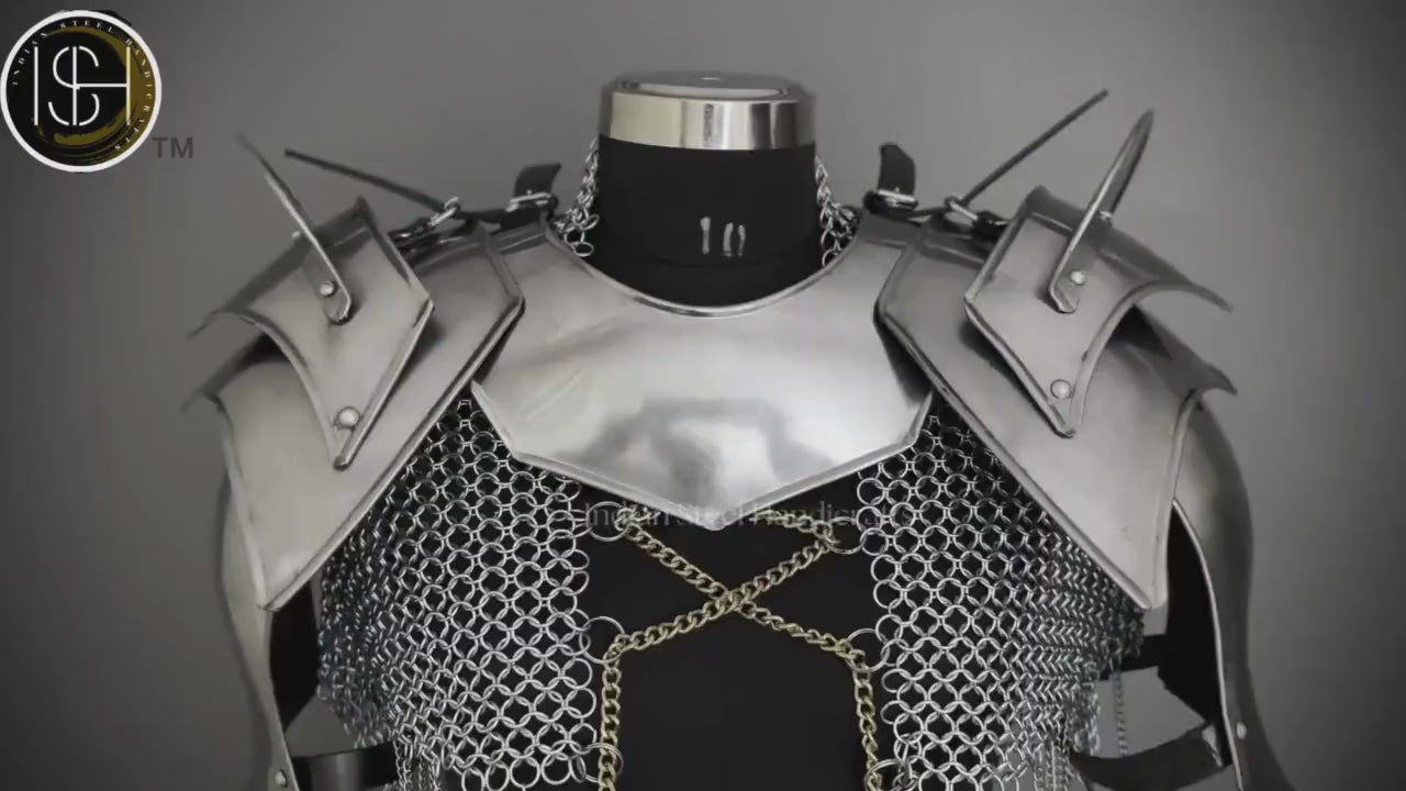 Elite Hand-Forged Medieval Armor Set for Women – Chainmail & Steel Cuirass | LARP, Cosplay & Historical Reenactment Ready