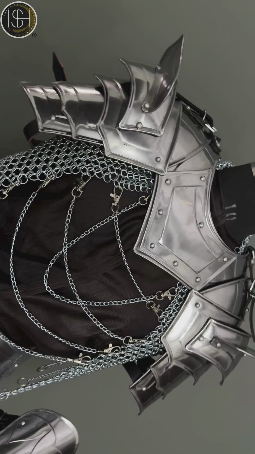 Brave Lady Knight Cuirass – Handcrafted Steel Chainmail Armor for LARP, Cosplay & Medieval Events