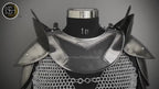 Female Knight Armor: Steel Gorget, Pouldrons & Chainmail - LARP Cosplay