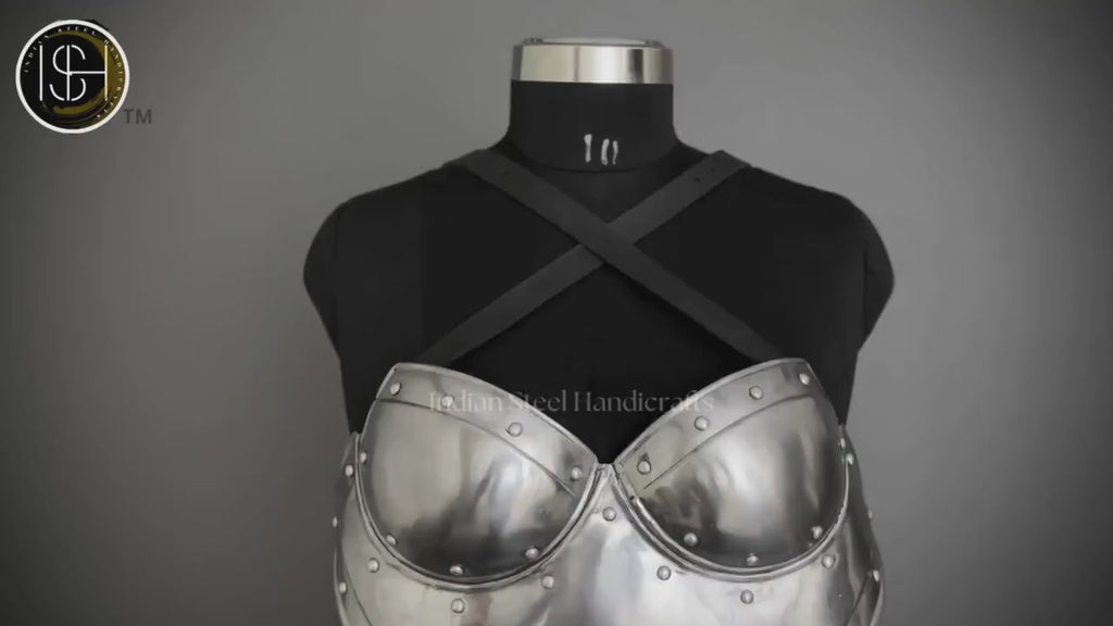 Steel Lady Cuirass Armor: Chainmail Skirt, LARP Cosplay Costume