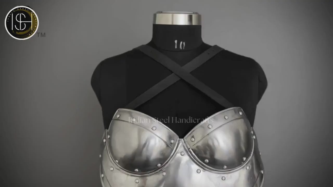 Steel Lady Cuirass Armor: Chainmail Skirt, LARP Cosplay Costume