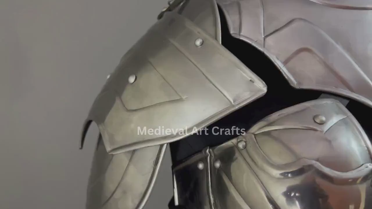 Medieval Lady Knight Armor: Steel Female Costume, LARP Cosplay