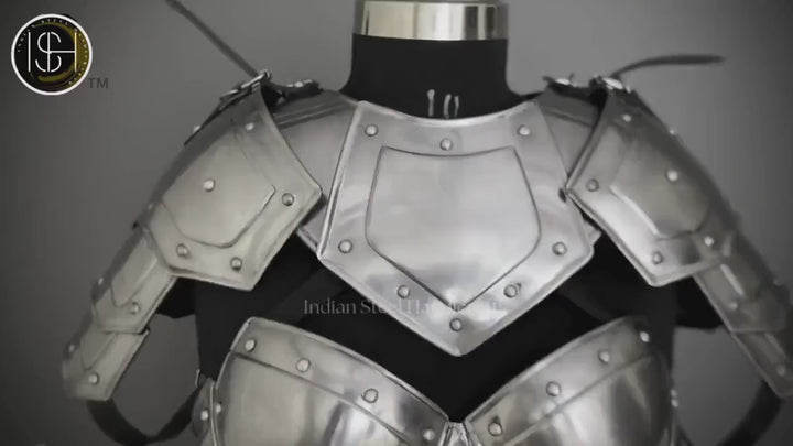 Medieval Steel Corset Armor: Adult Female Costume, LARP Cosplay