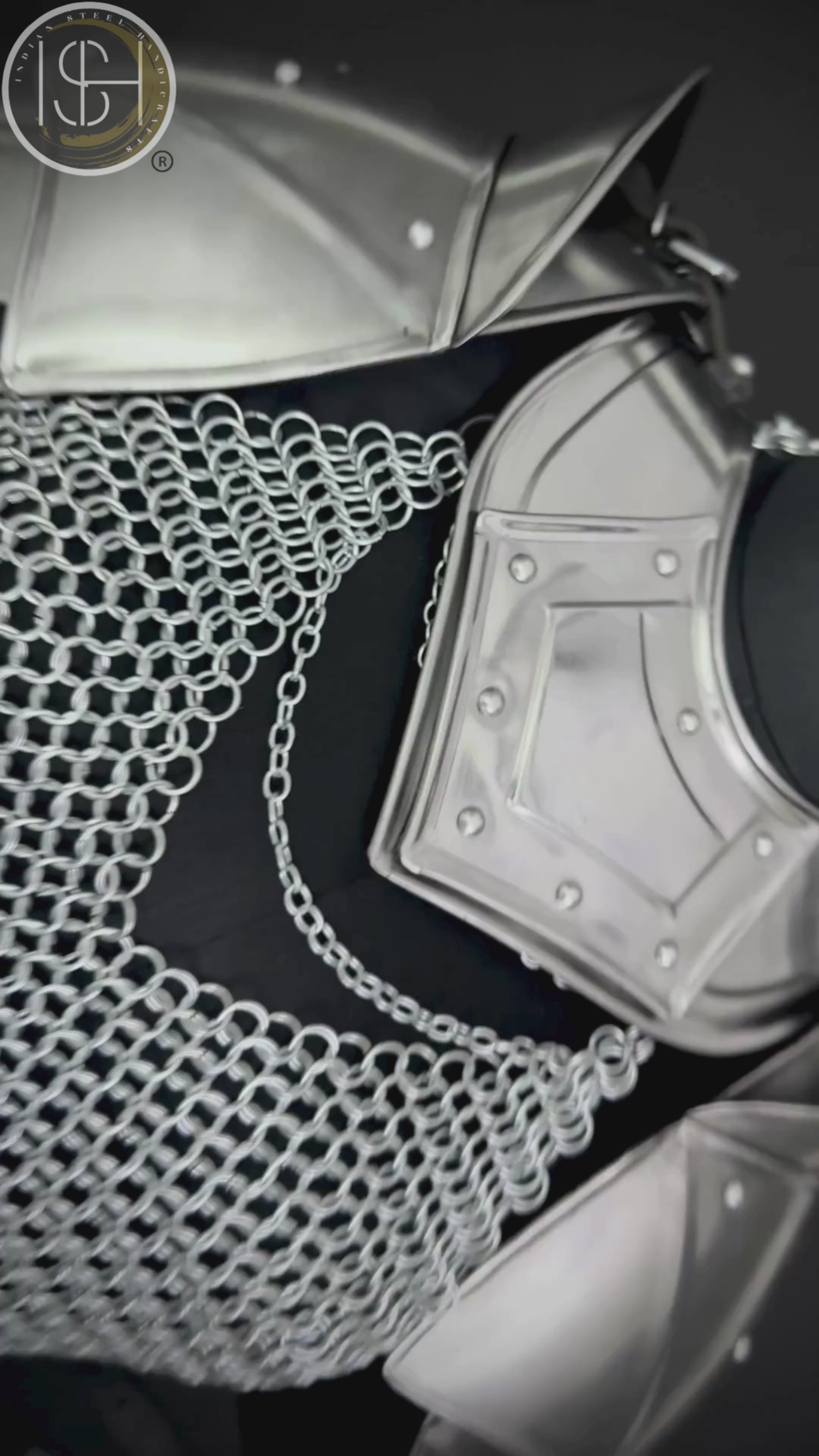 Medieval Women’s Steel Cuirass Armor Set – Chainmail, Gorget, Pauldrons & Bracers | LARP, Cosplay, SCA⚔️