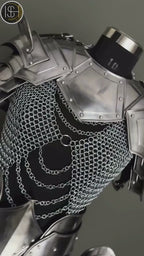 Brave Lady Medieval Cuirass Armor: Steel Chainmail Cosplay - LARP SCA