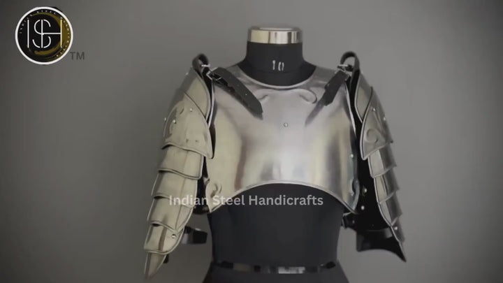 Medieval Knight Lady Armor: Steel Female Costume - LARP Cosplay